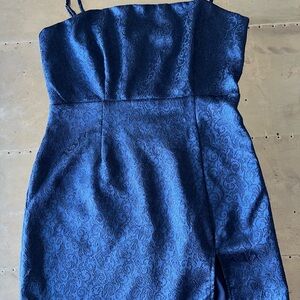 Lucy in the Sky Blue Pleated Bodycon Dress